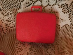 red luggage b
